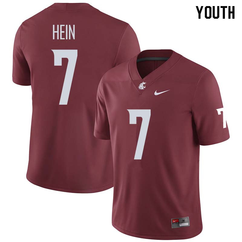 Youth #7 Mel Hein Washington State Cougars College Football Jerseys Sale-Crimson - Click Image to Close